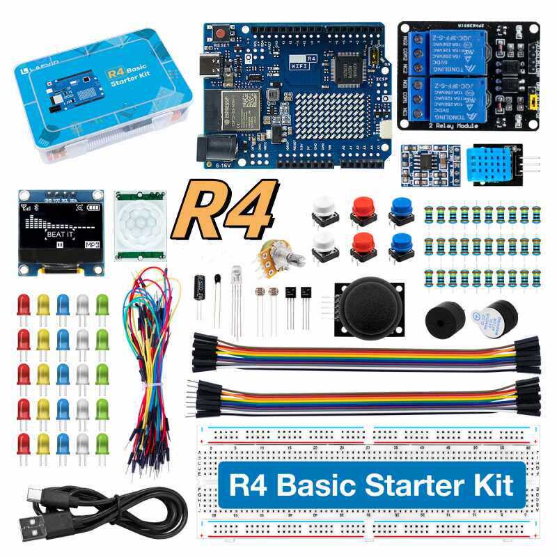 Diy Electronics Learning Kit - Kit di sviluppo UNO R4 compatibile
