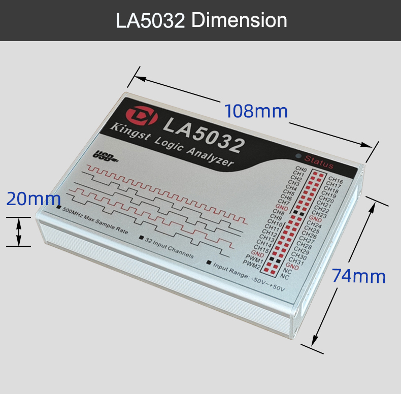 Kingst LA5032 analizzatore log - Logic Analyzer Usb recensione e prezzo